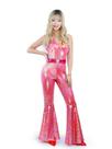 Traje de discoteca Nawgut 70s 80s Prom Sparkle Flare, macacão feminino