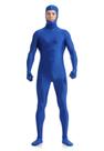 Traje de macacão ATHX Open Face Spandex Halloween azul para adultos