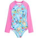 Traje de natação Bluey Girls, roupa de banho de corpo inteiro de 3-4 anos