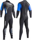 Traje de neoprene Cressi Morea 3 mm masculino, peça única, preto e azul, tamanho L