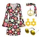 Traje Deerjoke, anos 60 e 70, roupa de discoteca, vestido hippie feminino Traje Deerjoke, anos 60 e 70, roupa de discoteca, vestido hippie feminino