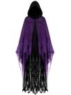 Traje Geyoga Halloween Grim Reaper de linho roxo para adultos