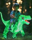 Traje inflável BDDedd Dinosaur Rider com LED verde para crianças
