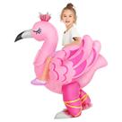 Traje inflável KOOY Flamingo Ride On Halloween Kids 7-10Y