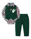 Traje para Bebé Niño SANMIO 5 Piezas Conjunto Navideño con Chaleco y Corbatín
