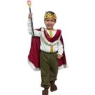 Traje Rei Medieval Infantil completo com acessórios 1 ao 10