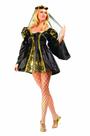 Traje RG Costumes Lady Pandora preto/dourado tamanho pequeno/2-4