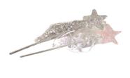Traje RG Fairy Wand, acessório de lantejoulas prateadas