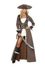 Traje Roma Costume Pirate Captain Deluxe 4 peças marrom - S