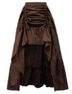 Traje Scarlet Darkness Renaissance Steampunk Saia marrom S