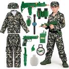 Traje Spooktacular Creations Army Soldier para meninos de 8 a 10 anos