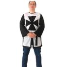 Traje Templario Medieval Preto e Branco