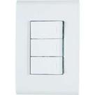 Tramontina liz - conj 4x2 3 interruptor simples