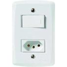 Tramontina lux2 - conj 4x2 1 interruptor simples + 1 tomada 2p+t 10a Tramontina lux2 - conj 4x2 1 interruptor simples + 1 tomada 2p+t 10a