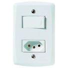 Tramontina lux2 - conj 4x2 1 interruptor simples + 1 tomada 2p+t 20a
