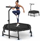 Trampolim ANCHEER 127 cm para uso interno, mini com barra, 250 kg Trampolim ANCHEER 127 cm para uso interno, mini com barra, 250 kg