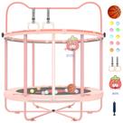 Trampolim Gardenature, 152 cm, interior para crianças, com anéis de argola, rosa