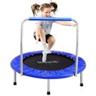 Trampolim Infantil SereneLife 91 cm Dobrável com Barra de Apoio