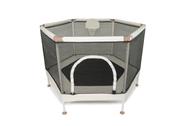 Trampolim Square House Kids de 1,5 m com rede de segurança e cesta de basquete
