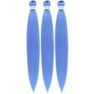 Trança de cabelo Leticia, pré-esticada, 30cm, azul celeste, 350g