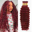 Trança de cabelo Temlux Deep Wave Boho Braids 110g 55cm Borgonha