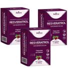 Trans Resveratrol Original kit 3 x 60 cápsulas Semente de Uva Supraervas 180 cápsulas