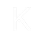 Transfer - Letra K - Branco - 1 unidade - Rizzo