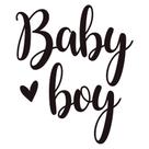 Transfer Para Balão Lettering Preto - Baby Boy - 01 Unidade - Rizzo