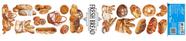 Transfer têxtil 45x9,15cm ttb6-004 barrado padaria e confeitaria