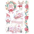 Transfer Textil Natal Retangular - Aquarela - TTR6N-019