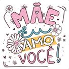 Transfer Textil Quadrado - Mãe Eu Amo Você