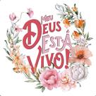 Transfer Textil Quadrado - Meu Deus Está Vivo