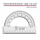 Transferidor 180 12cm Acrílico Transp Desenho Técnico Fenix
