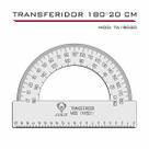 Transferidor 180 20cm Acrílico Transp Desenho Técnico Fenix