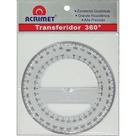 Transferidor de Poliestireno 360 Graus - Pacote com 6 Unidades