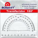 Transferidor Poliestireno 180 Graus Cristal - Acrimet Transferidor Poliestireno 180 Graus Cristal - Acrimet