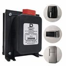 Transformador de Voltagem Bivolt Disoma 3000VA 110V 220V com Protetor Térmico, para Eletrodomésticos até 1700W para Air Fryer