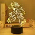 Transformadores de luz noturna Bumblebee 3D LED que mudam de cor