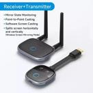Transmissor e Receptor Hagibis Kit 12G HDMI Sem Fio Plug Play Preto