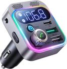 Transmissor FM e carregador de carro Bluetooth 5.0 81W com display LED