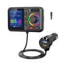 Transmissor FM Sem Fio Multifuncional Com Carregamento Rápido, Tela Grande, Adaptador AUX Para Carro