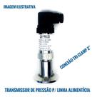 Transmissor/Transdutor de Pressão - TriClamp - 0-6 bar - 4-20 mA -TC 2