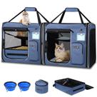Transportadora para Animais Petskd 2 em 1 Dupla para Gatos Transportadora para Animais Petskd 2 em 1 Dupla para Gatos