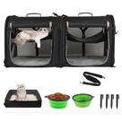 Transportadora para Mascotas Wakytu Portátil 2 en 1 para Perros Medianos y 2 Gatos