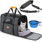 Transportin para Gatos Morpilot - Grande, Lateral Macia, para Animais de até 7kg - Cinza Escuro
