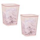 Trash Can Mind Reader Mesh Square, pacote com 2 unidades, 19 litros, rosa