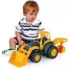 Traton Homeplay Trator de Brinquedo com Articulações Grande Retroescavadeira com pá
