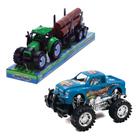 Trator a Fricção Farmer Truck + Carrinho SUV a Fricção - Pica Pau Trator a Fricção Farmer Truck + Carrinho SUV a Fricção - Pica Pau