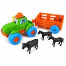 Trator Boiadeiro Infantil Divplast Solapa 147 Com Carreta E Animais Fazendinha Criança Trator Boiadeiro Infantil Divplast Solapa 147 Com Carreta E Animais Fazendinha Criança