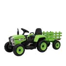 Trator Elétrico Infantil 12V Com Carretinha Removível, Luzes Led, Sons, Usb e Marcha Frente e Ré